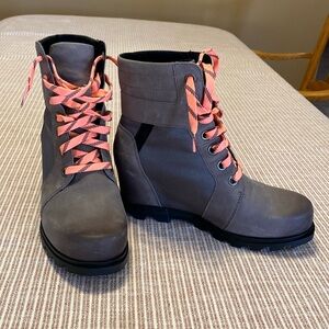Sorel wedge lace boots. Very comfortable.